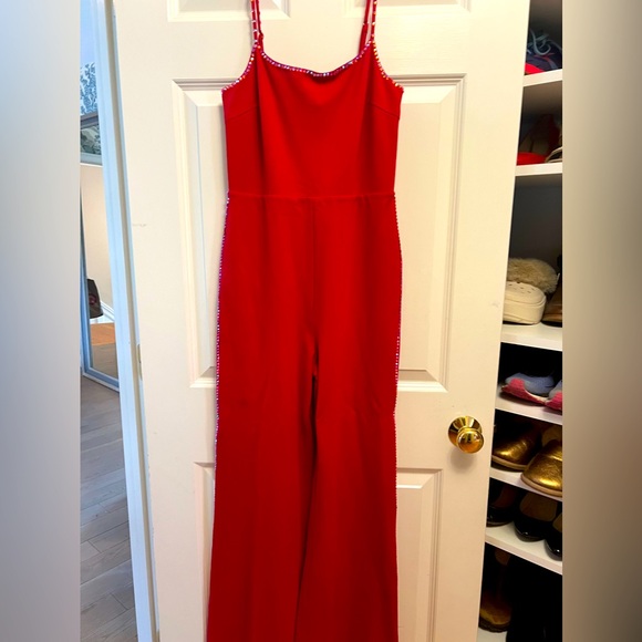 Lovers and Friends Lavina Jumpsuit/Romper in Cherry Red size medium - Picture 2 of 7
